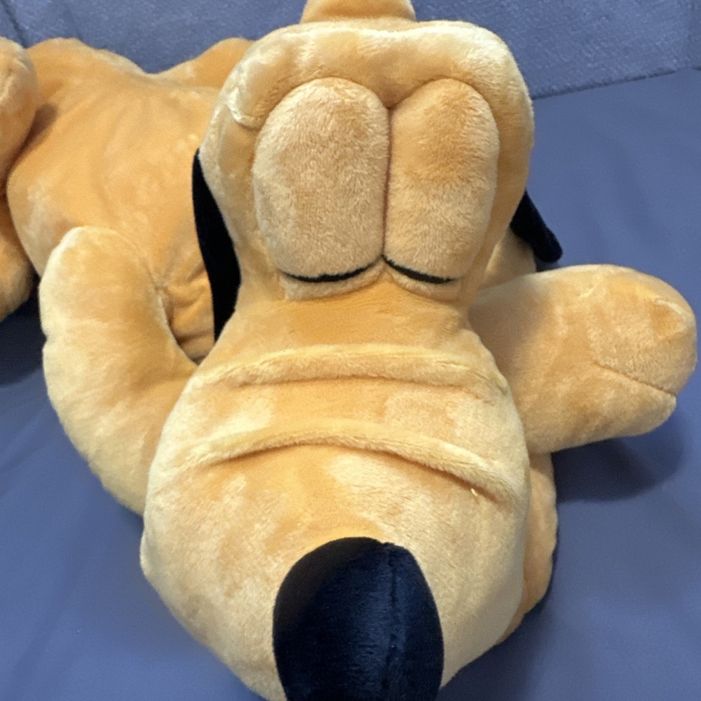 Disney Pluto the Dog Sleeping Laying Plush Stuffed Animal Toy 24" Plush - Picture 7 of 12